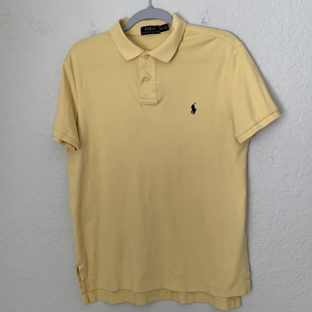 Polo Ralph Lauren Cotton Yellow Men’s Short Sleeve Shirt Size M